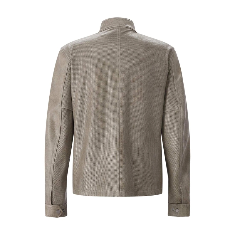 Belstaff Veste de transition Jacke aus Leder grau(Image 3)