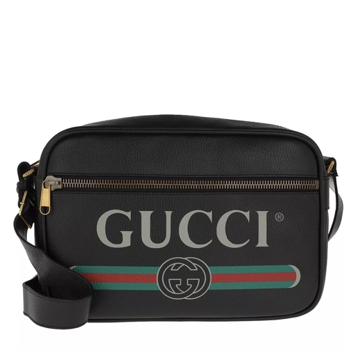 Gucci Gucci Print Shoulder Bag Black Crossbody Bag