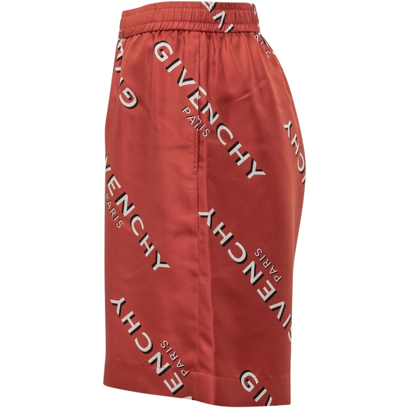 Givenchy Shorts Shorts Rossi in Seta con Logo rot(Image 3)