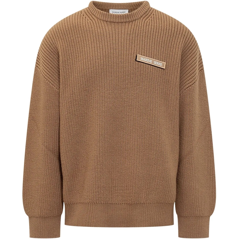 Marine Serre  Maglia con Logo beige