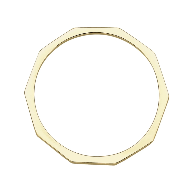 Elli Bandring Ring Bandring Geo Basic Minimal Look 375er Gelbgol gold(Image 3)