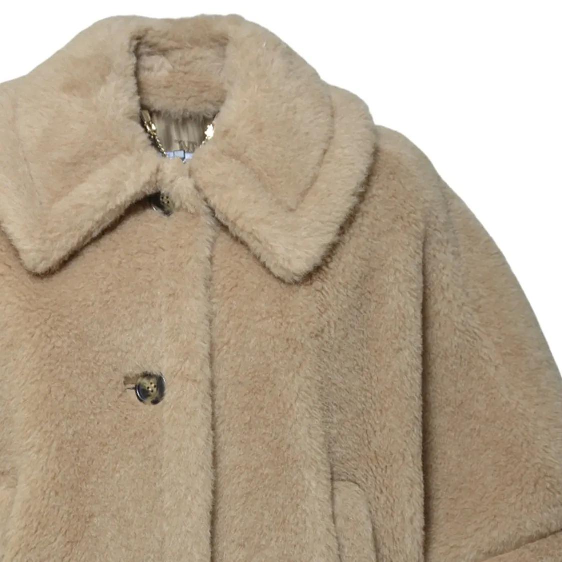 Max Mara Tenebre4 Teddy Alpaca Beige Cape Neutrals | Cape