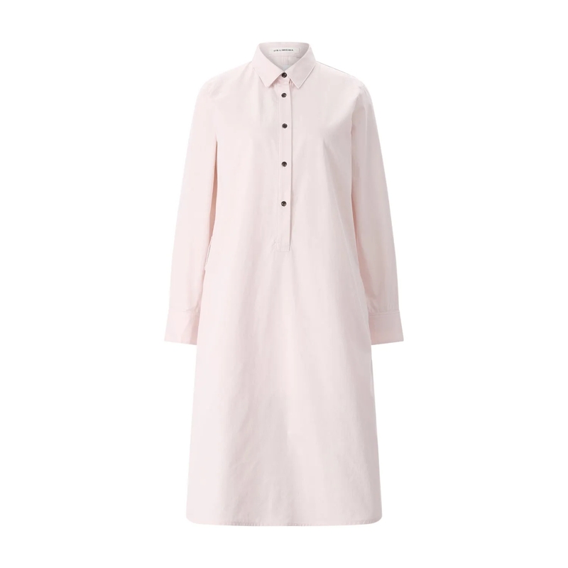 Lis Lareida Minikleid Blusenkleid in Midi-Länge pink