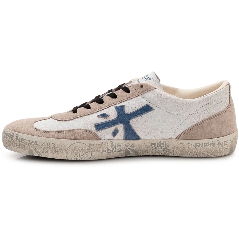Premiata Low-Top-Sneaker Sneakers David in Pelle e Suede weiß(Image 4)