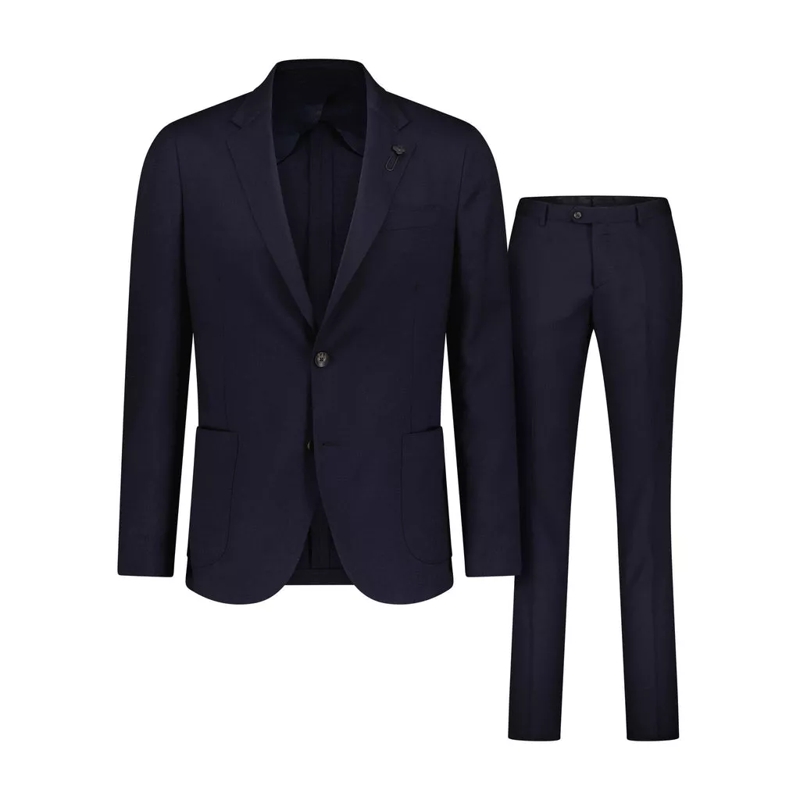 Lardini  Zweiteiliger Anzug aus hochwertigem Schurwoll-Mix Dunkelblau