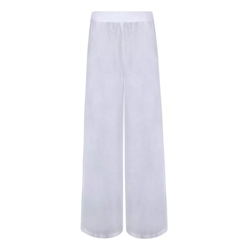 Fabiana Filippi Wide-Leg Linen Trousers White 