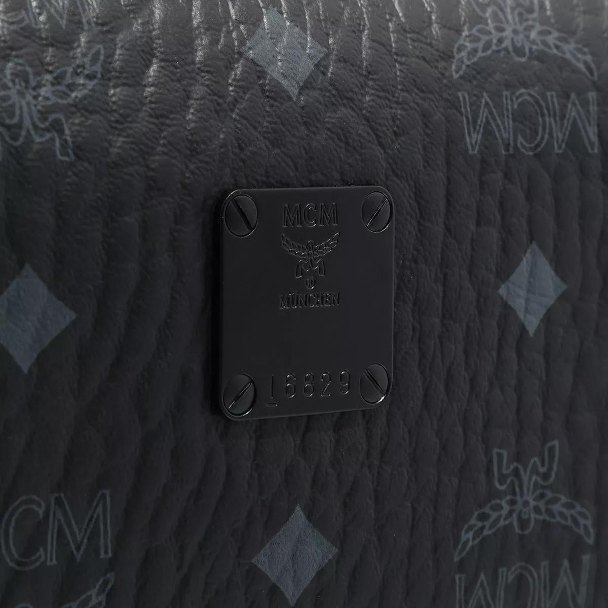 Silver and black hot sale mcm bag