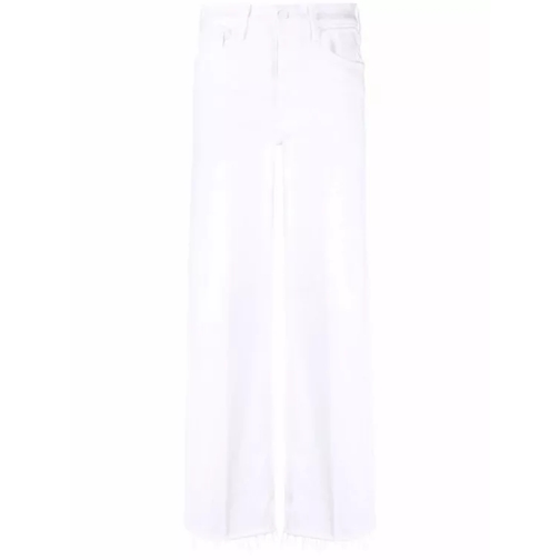 Mother High-Rise Straight-Leg Jeans White 