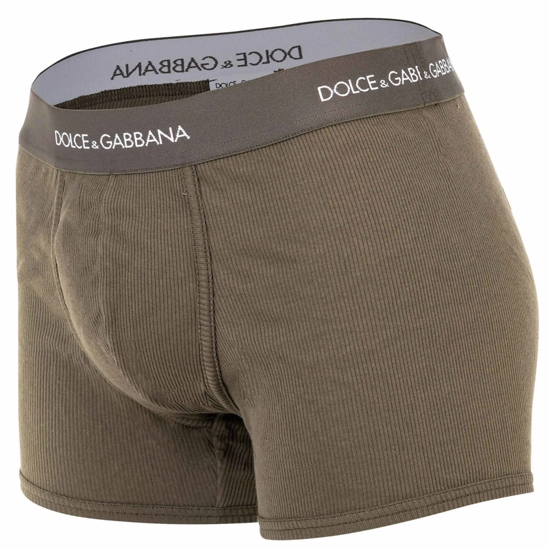 Dolce&Gabbana  Fine-Rib Regular Boxer khaki(Image 2)