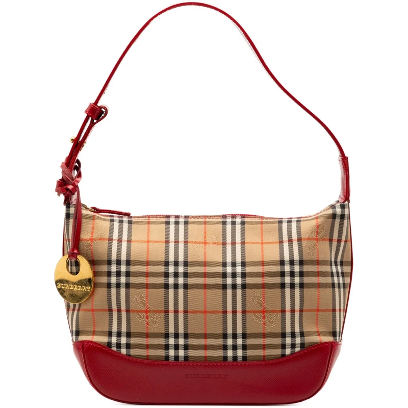 Burberry Schultertasche Haymarket Check Shoulder Bag braun