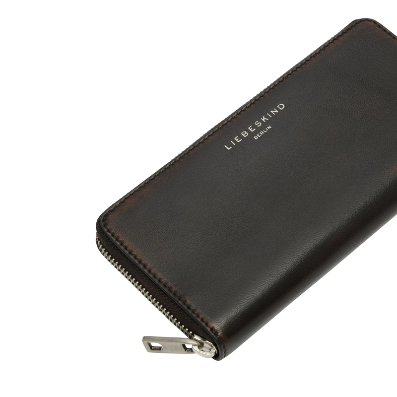 Liebeskind Berlin Portemonnaie mit Zip-Around-Reißverschluss Wallet Gigi Lamb Snowcem Roasted Coconut(Image 3)
