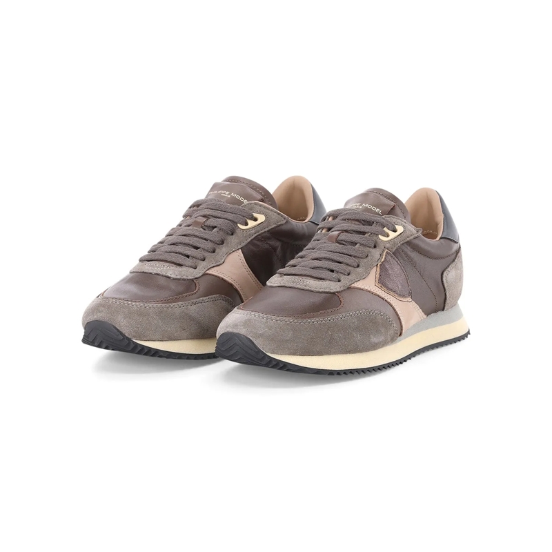 Philippe Model Schnürschuhe Sneaker Blville aus Leder braun