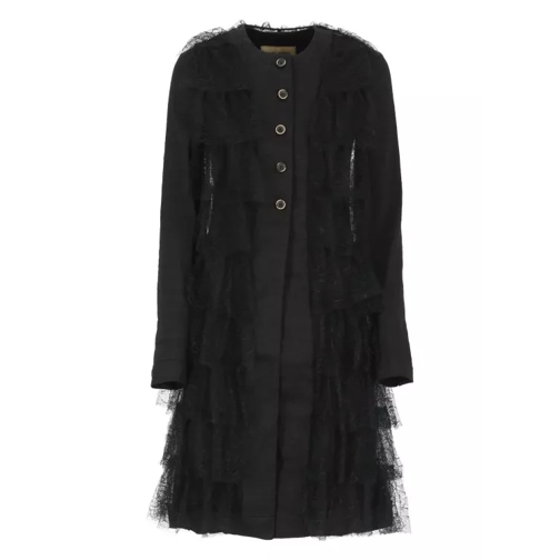 Uma Wang Black Linen Coat Black 