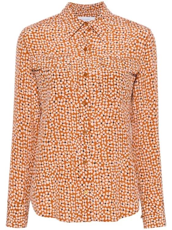 Equipment - Floral Shirt - Größe XS - orange