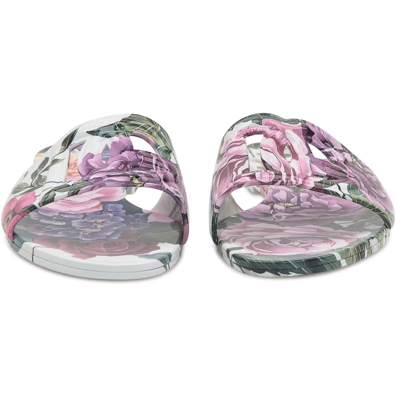 Dolce&Gabbana Slides Sandali Flat Floreali mehrfarbig(Image 2)