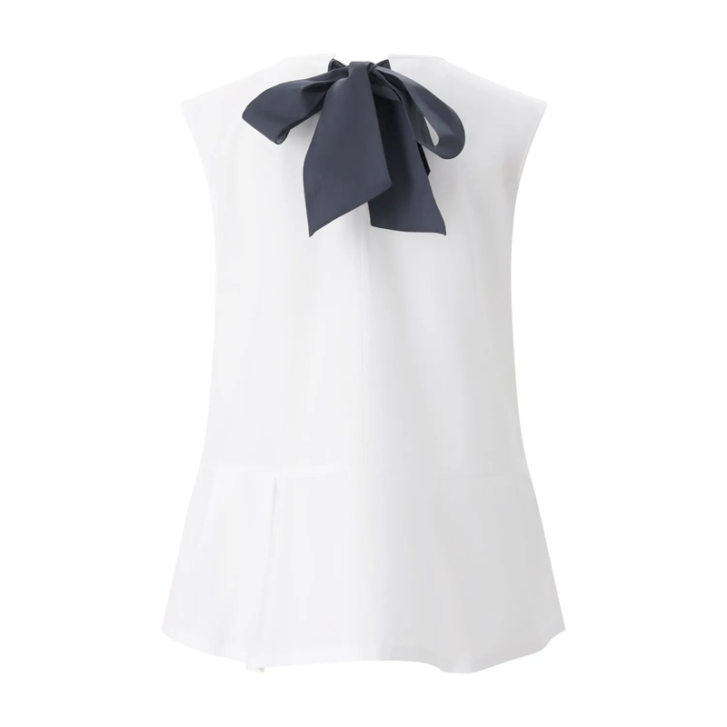 S Max Mara T-Shirt Top Brava aus Baumwolle weiß(Image 2)