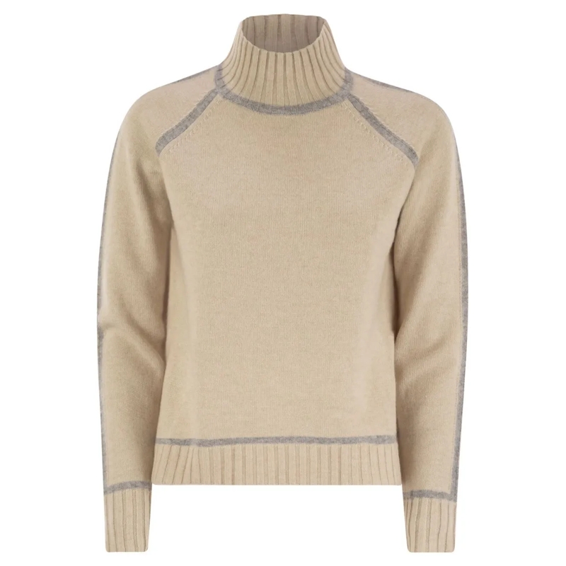 Max Mara Pull à col roulé Sweaters Beige beige