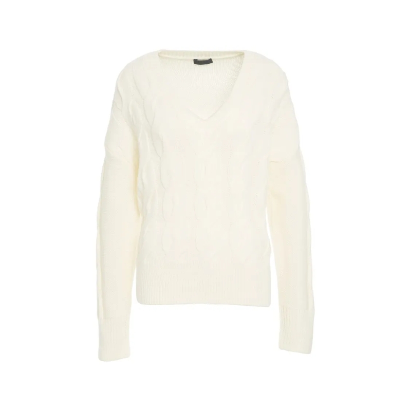 LIU JO Pullover Cable-Knit Sweater Neutrals