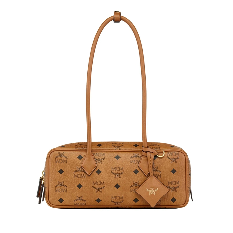 MCM Schultertasche Aren Vi Shouler Bag Sml Co Cognac