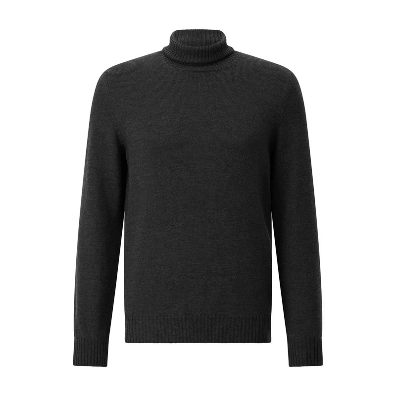Gran Sasso Pullover Rollkragenpullover aus Schurwolle Schwarz