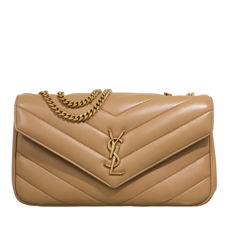 Saint Laurent Schultertasche LouLou Medium Natural