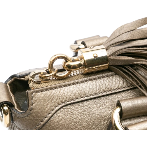 Gucci Fourre-tout 2016-2024 Small Metallic Leather Soho Working Satc gold (Image 10)