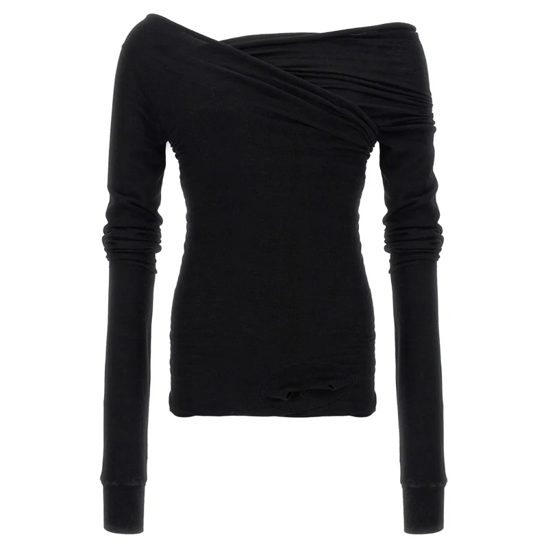 Rick Owens Haut à manches longues 'Hollywood Banana' T-Shirt Black