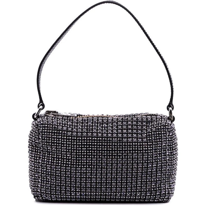 Alexander Wang Fourre-tout Mesh Crystal Heiress Pouch schwarz