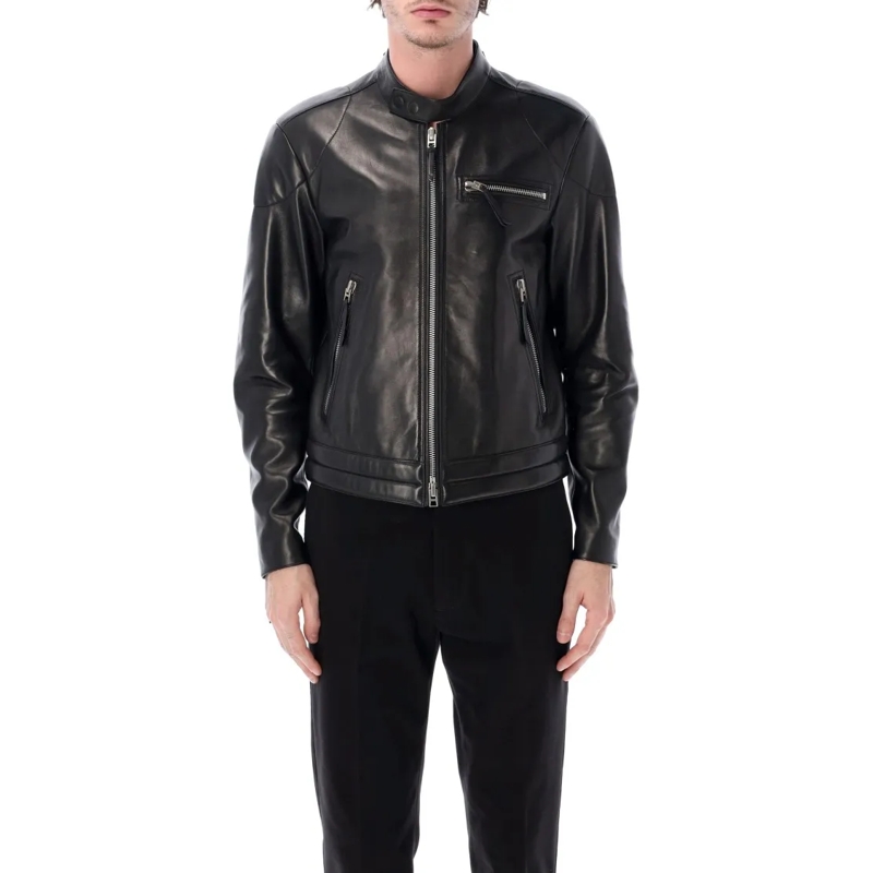 Tom Ford Leren jas Leather Biker Jacket Black