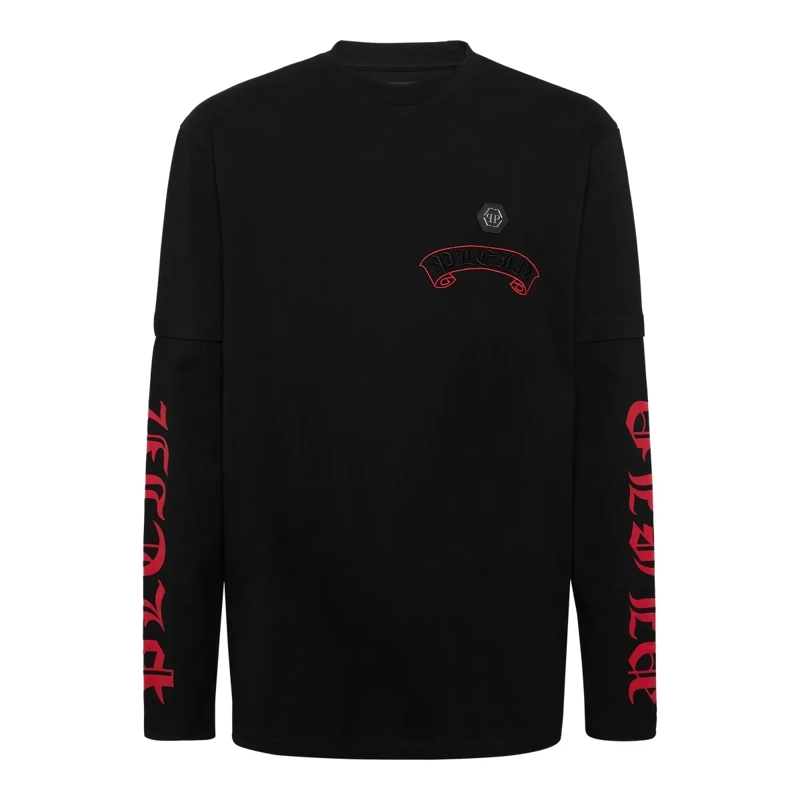 Philipp Plein T-Shirt T-Shirt Round Neck Ls schwarz