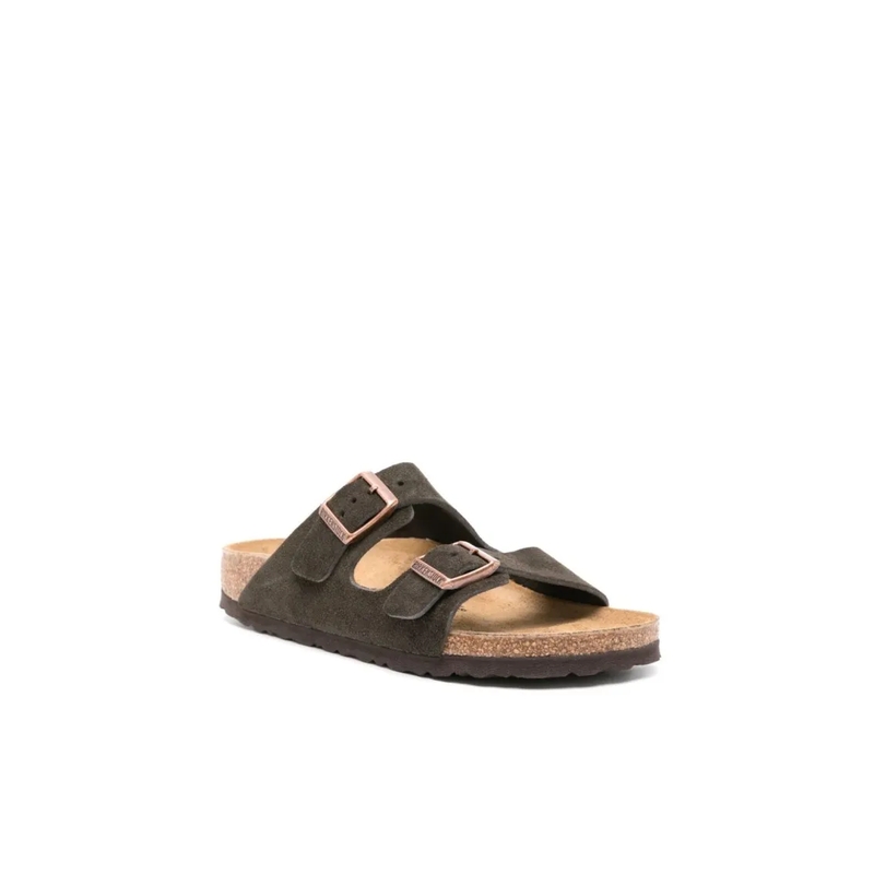 Birkenstock Loafer Arizona Two-Strap Suede Sandals Braun(Image 3)