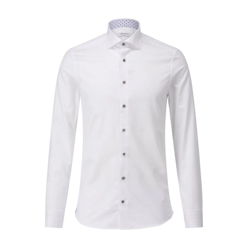 STENSTRÖMS Hemd Slim-Fit Hemd aus Cotton-Twofold Weiß