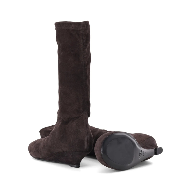 Agl Schuhe Stiefelette Demi Wetch aus Leder braun(Image 2)