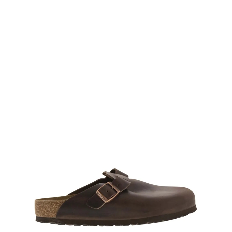 Birkenstock Mules Boston - Leather Sabot Brown