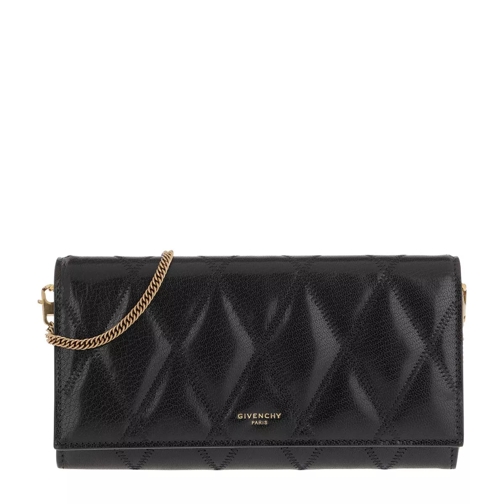 Givenchy GV3 Wallet On Chain Leather Black Crossbody Bag