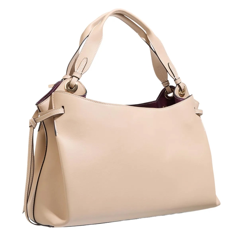 Lancel Tote Swann Smooth & Grained Cowhide Leathers - M Carrya Cappuccino(Image 3)