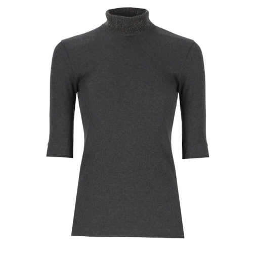 Brunello Cucinelli Sweater With Jewel Black 