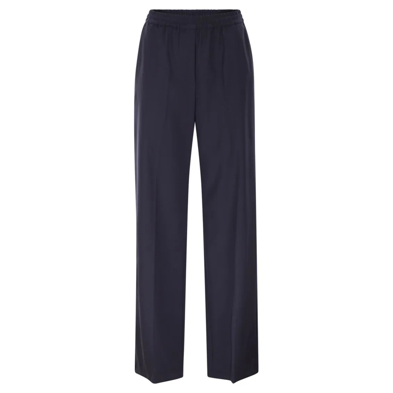 Max Mara  Wkdmallo - Pure Wool Canvas Trousers Black