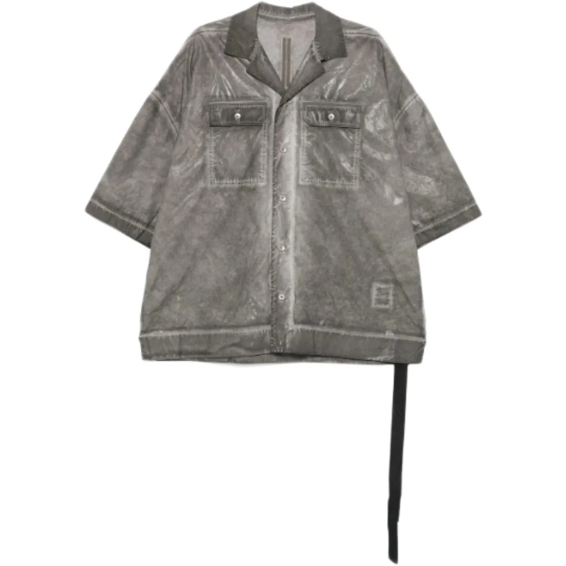 Rick Owens T-Shirt Camicia Magnum Tommy Shirt Darkdust grau