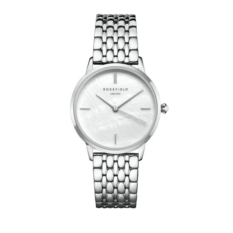 Rosefield Quarzuhr Damenuhr Pearl Edit silber
