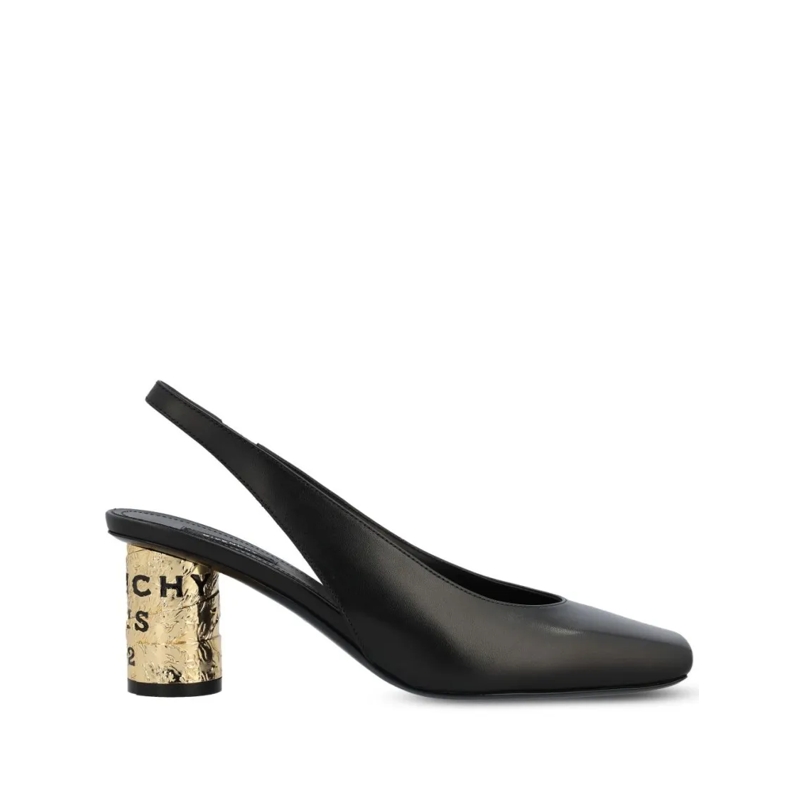 Givenchy Pumps Slingback Pumps With Cylindrical Gold Heel Black
