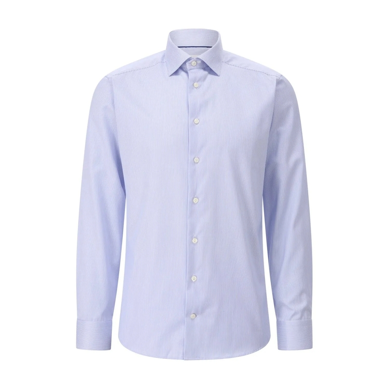 Eton Polo Slim-Fit Twillhemd Hellblau