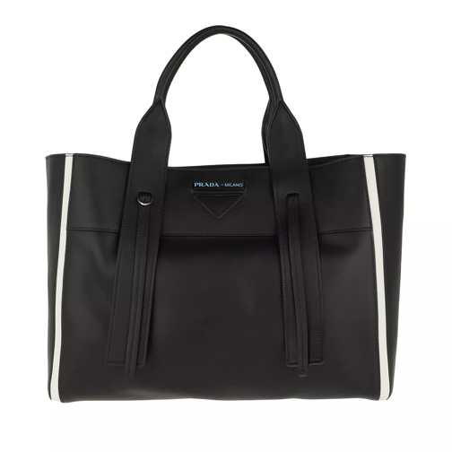Prada Ouverture Large Bag Leather Black Rymlig shoppingväska