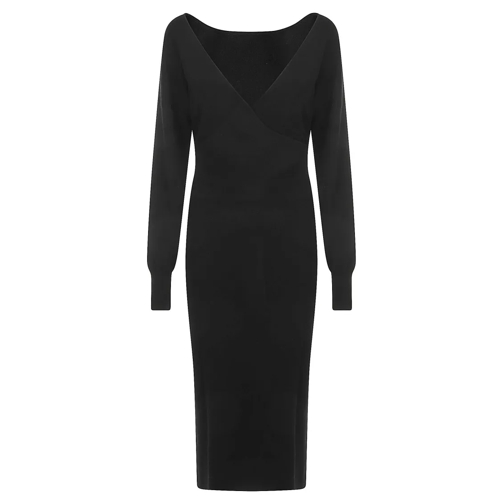 P.A.R.O.S.H. Midi-Kleider Black Fitted Midi Dress Black