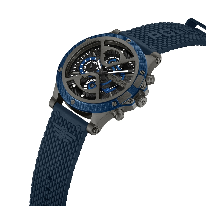 Police Automatikuhr Quarzuhr Surigao blau(Image 2)