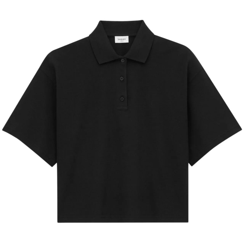 Saint Laurent Polohemd T-Shirts And Polos Black schwarz