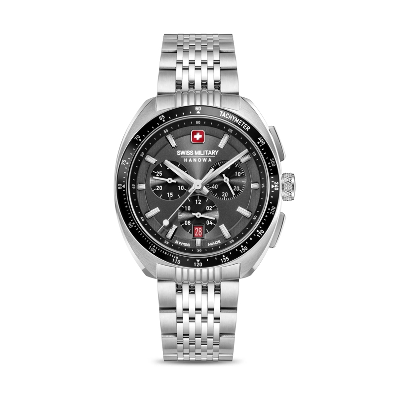 Swiss Military Hanowa Chronograph Quarzuhr Defender silber