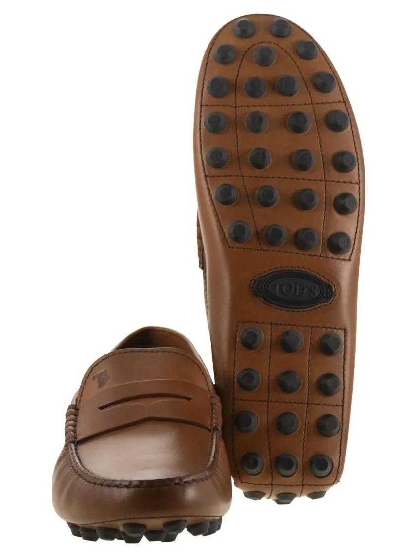 Thumbnail - Tod's Loafer - Bubble Leather Rubber Loafers - Gr. 8_5 - in Braun - für Damen