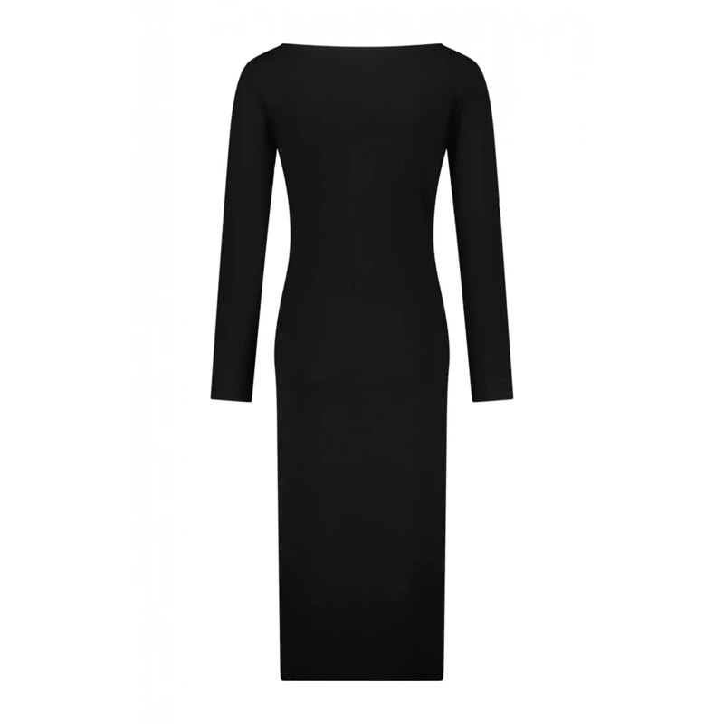 Ana Alcazar Maxikleid Figurbetontes Kleid mit Raffung schwarz(Image 2)