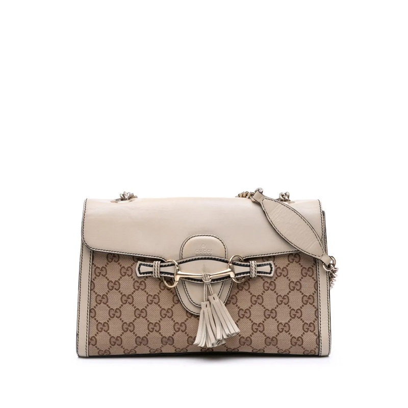 Gucci Schultertasche Medium GG Canvas Emily Shoulder Bag braun